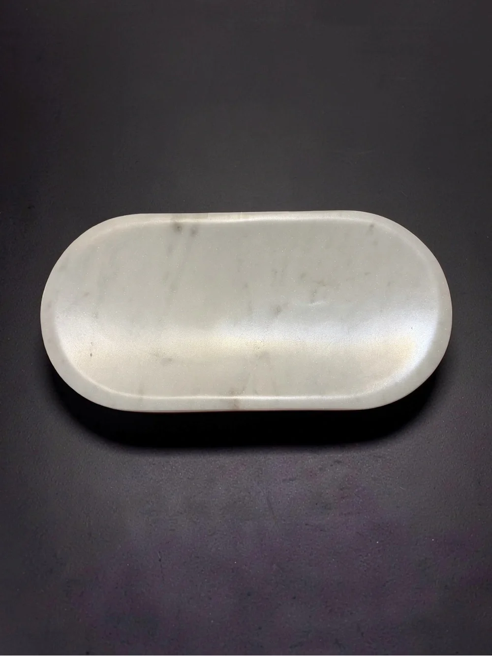 H&M White Marble Vanity Tray Soap Dish Jewelry Tray Bathroom Decor